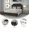 Flash Furniture Brighton Queen Platform Bed, Black SL-BK4-Q-BK-GG - alternate 4